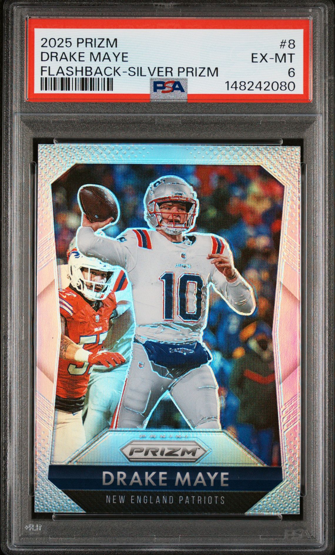 2025 Panini PANINI PRIZM PRIZM FLASHBACK SILVER PRIZM #8 Drake Maye front