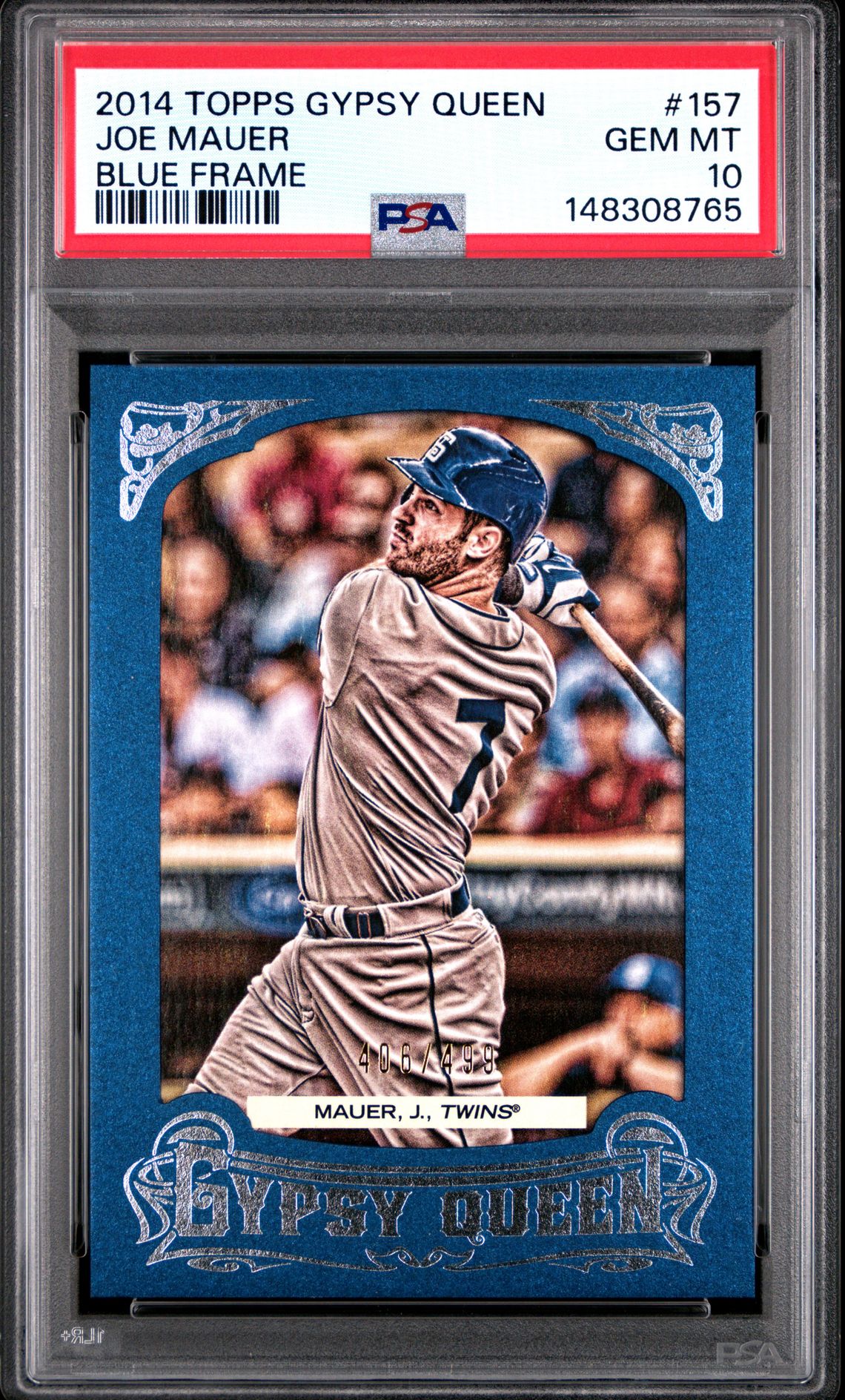 2014 Topps TOPPS GYPSY QUEEN Blue #157 Joe Mauer front