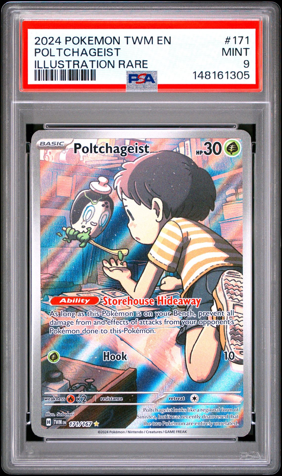 2024 Pokemon Twm En-Twilight Masquerade Poltchageist #171 (Illustration Rare) Mint 9 front