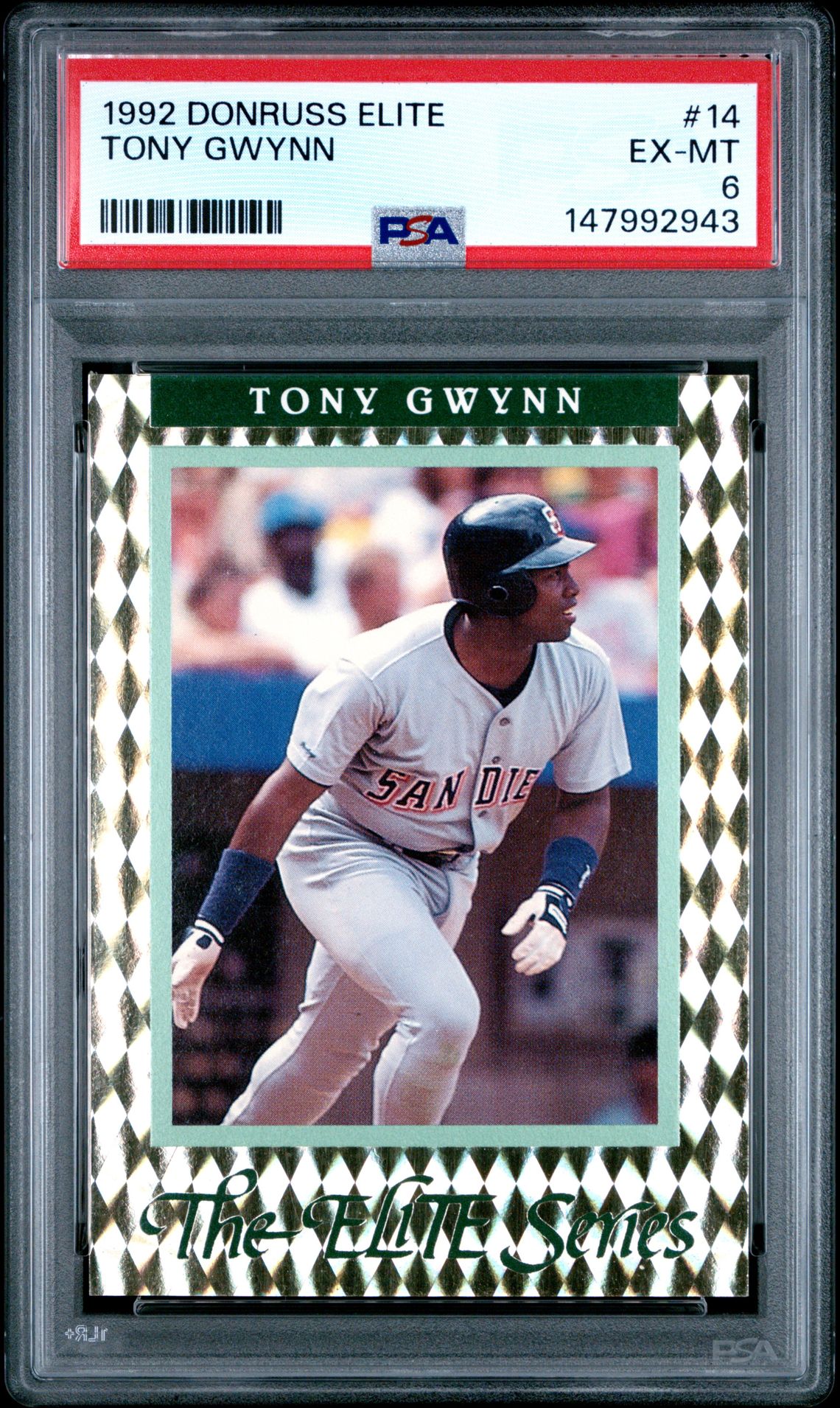 1992 Donruss Elite Tony Gwynn #14 Ex-Mt 6 front