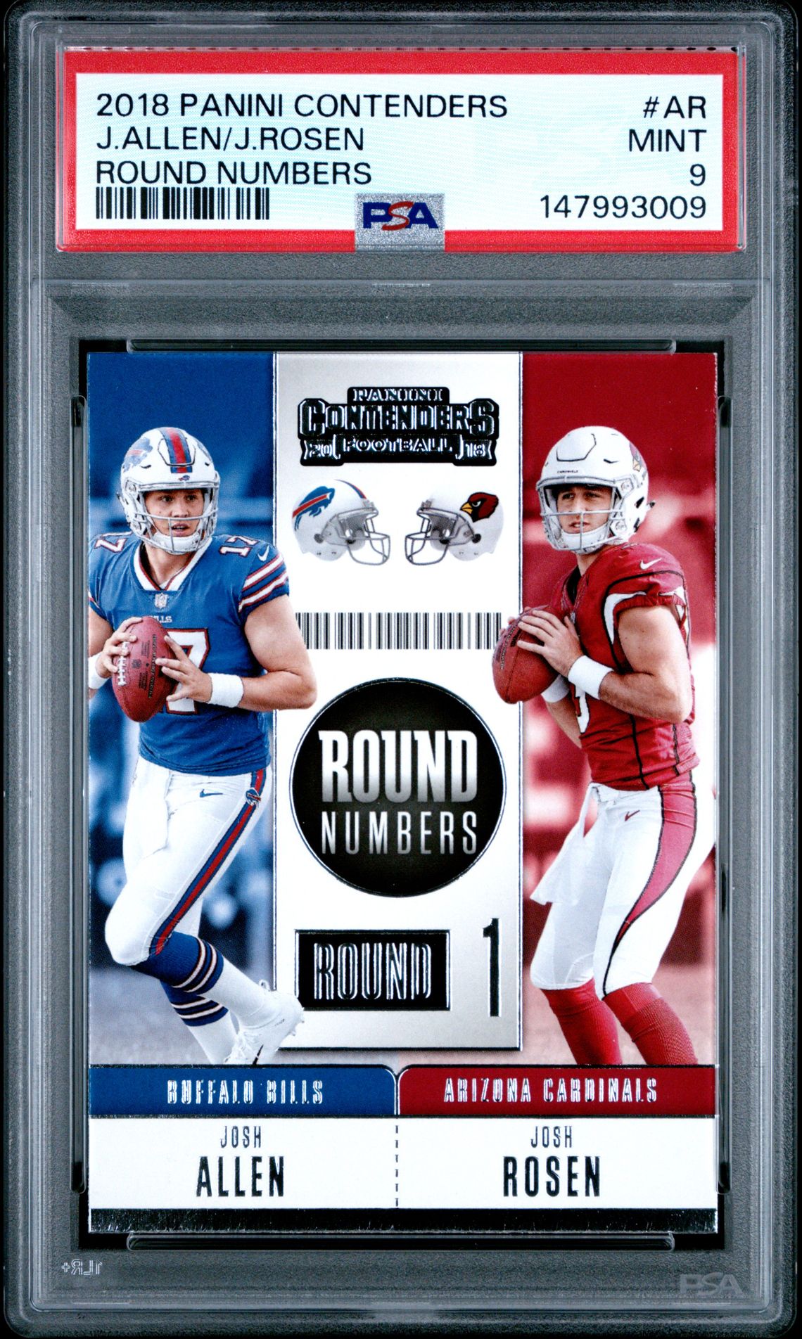 2018 Panini Contenders Round Numbers J.allen/J.rosen #Ar (Round Numbers) Mint 9 front