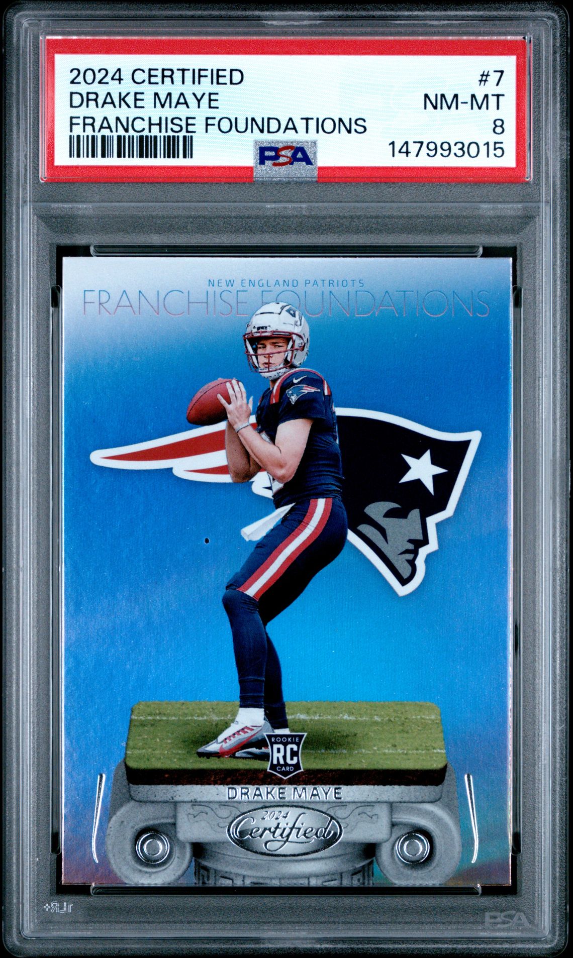 2024 Panini Certified Franchise Foundations Drake Maye #7 Nm-Mt 8 front