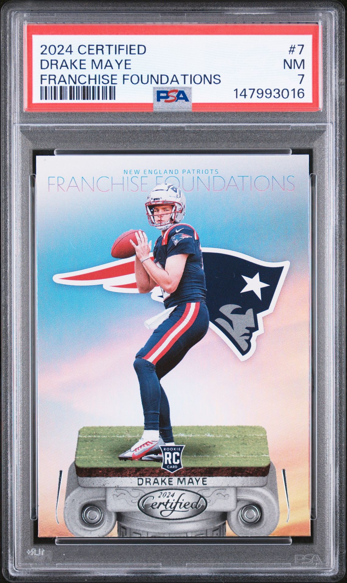 2024 Panini Certified Franchise Foundations Drake Maye #7 Nm 7 front
