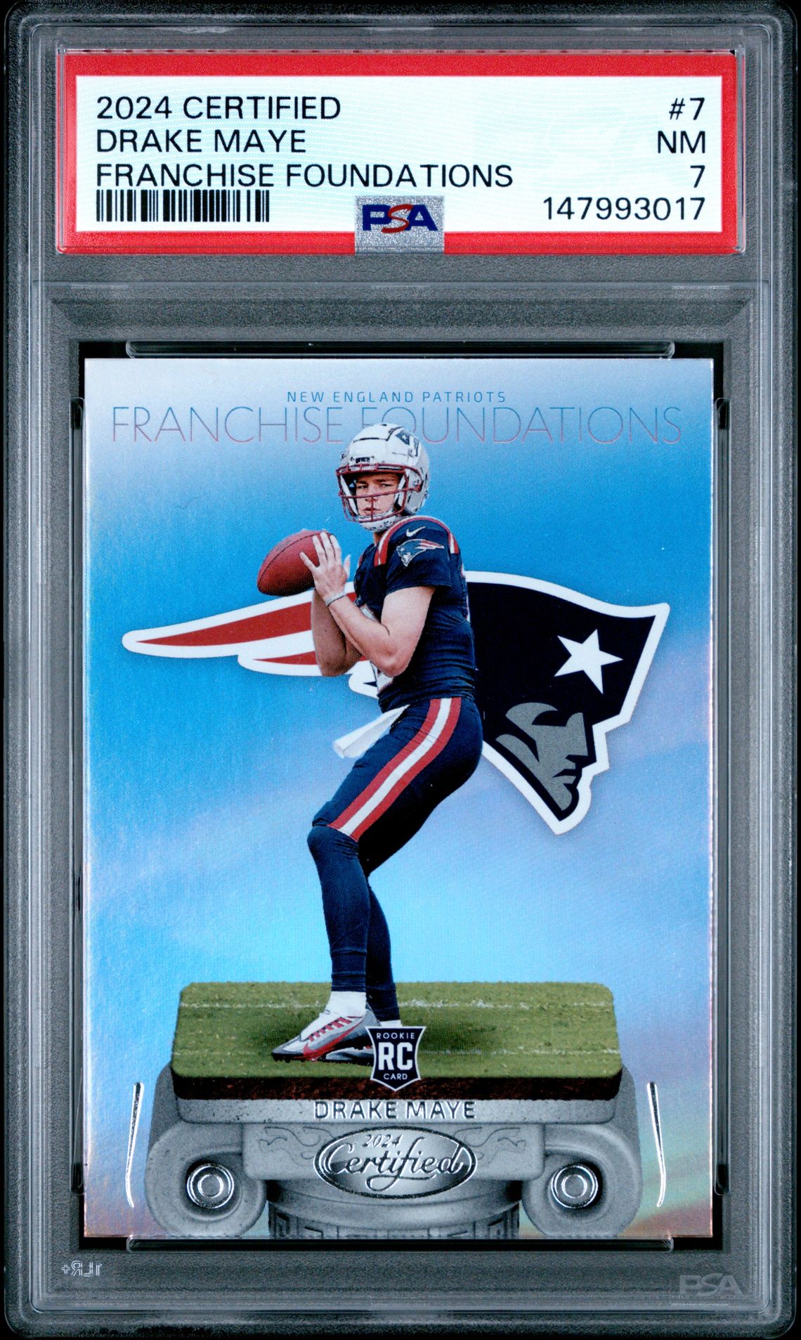 2024 Panini Certified Franchise Foundations Drake Maye #7 Nm 7 front