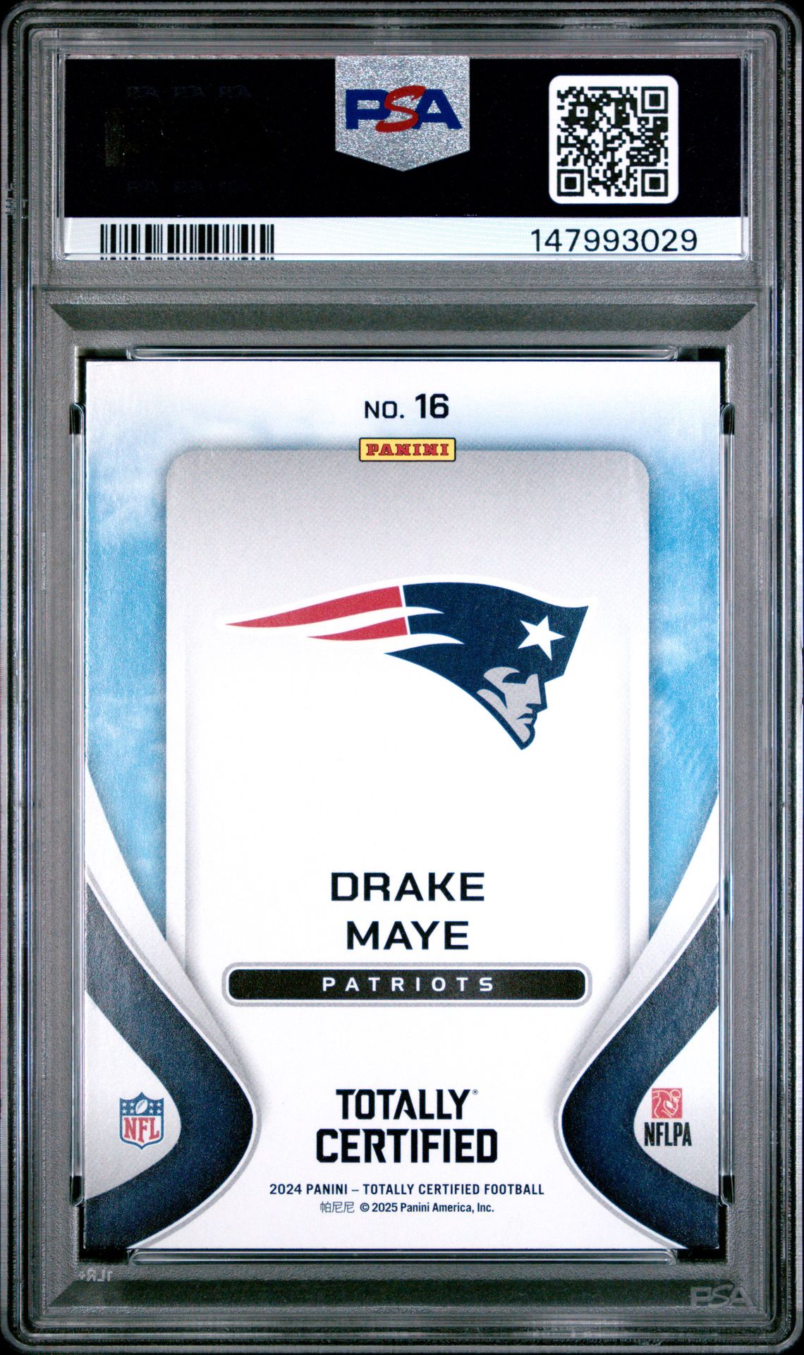 2024 Panini Totally Certified Franchise Foundations Drake Maye #16 Nm 7 back