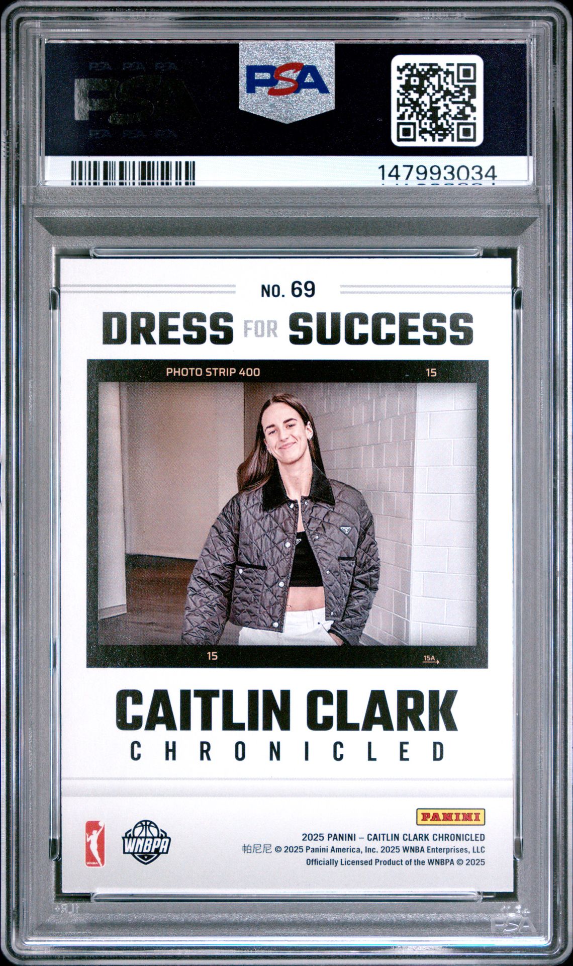 2025 Panini Caitlin Clark Chronicled Caitlin Clark #69 (Red Holo) Nm 7 back