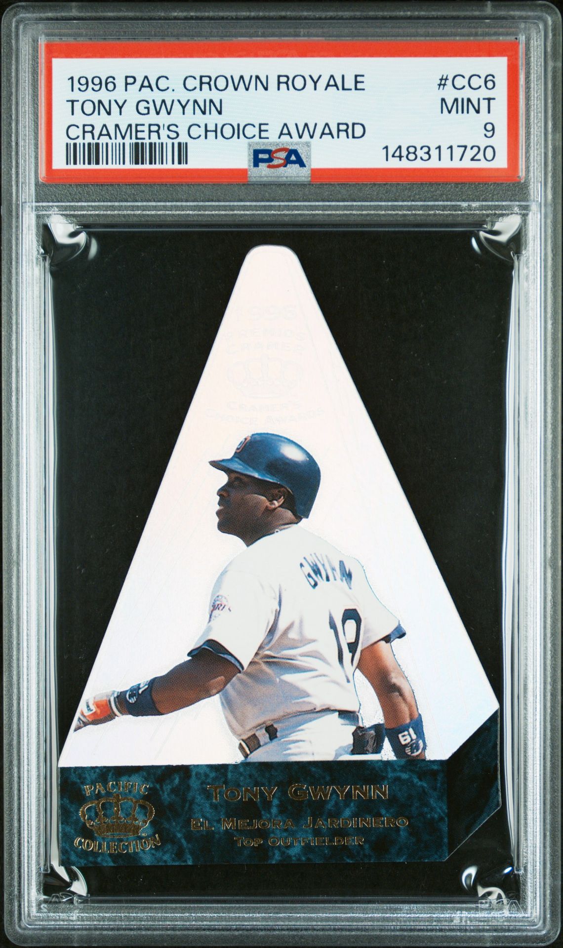 1996 Pacific Crown Royale Cramer's Choice Awards Tony Gwynn #Cc6 (Cramer's Choice Award) Mint 9 front