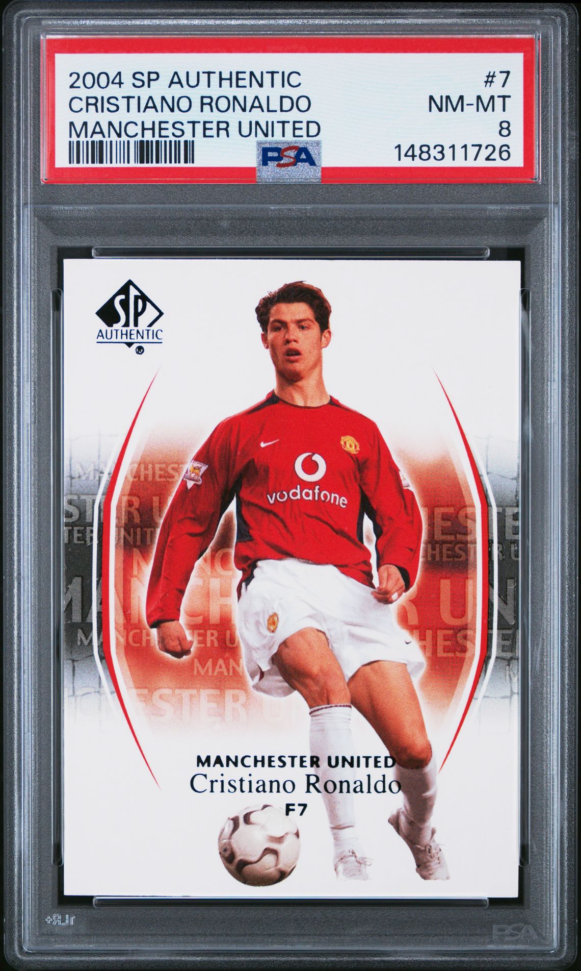 2004 Sp Authentic Manchester United Cristiano Ronaldo #7 (Manchester United) Nm-Mt 8 front