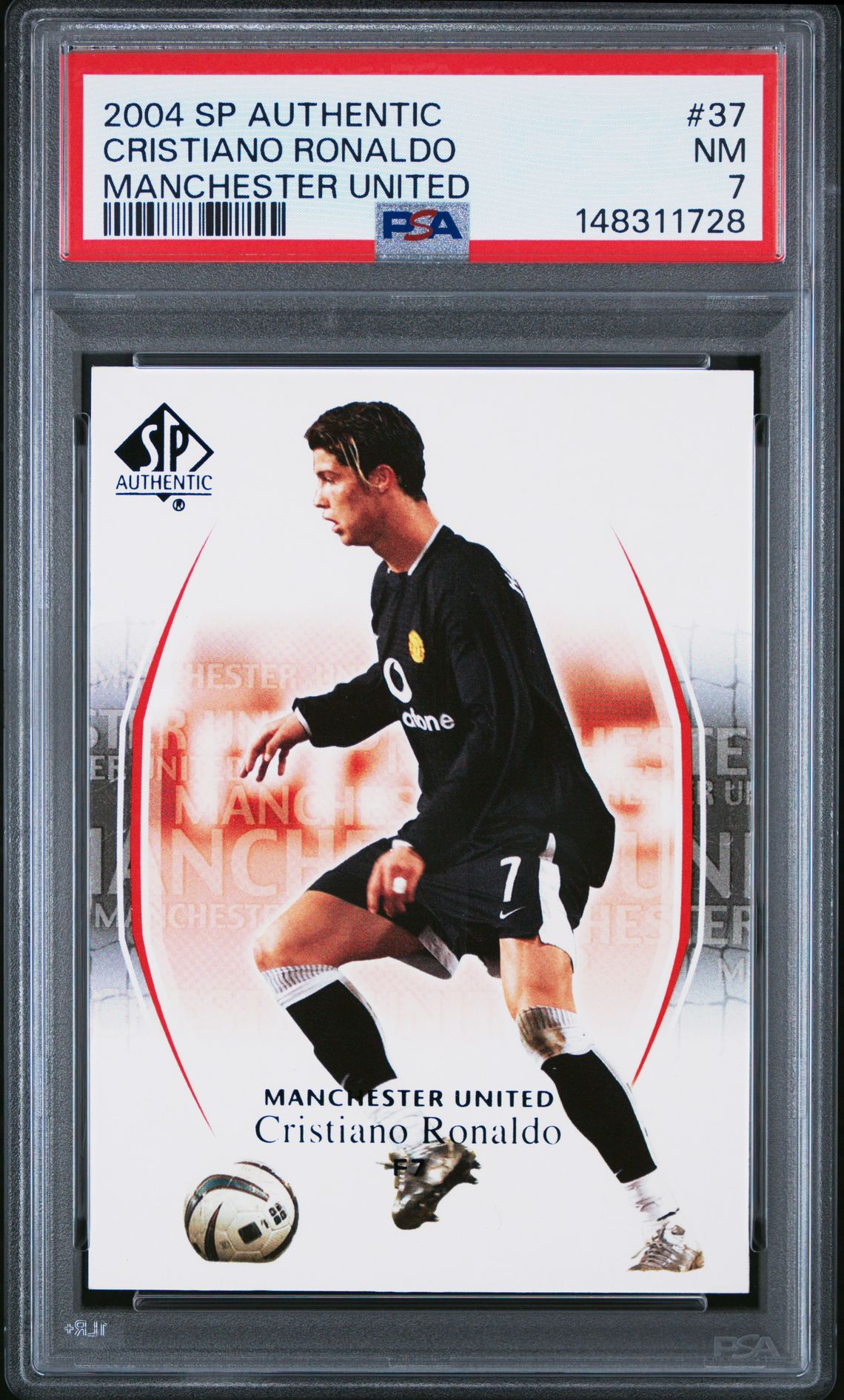 2004 Sp Authentic Manchester United Cristiano Ronaldo #37 (Manchester United) Nm 7 front