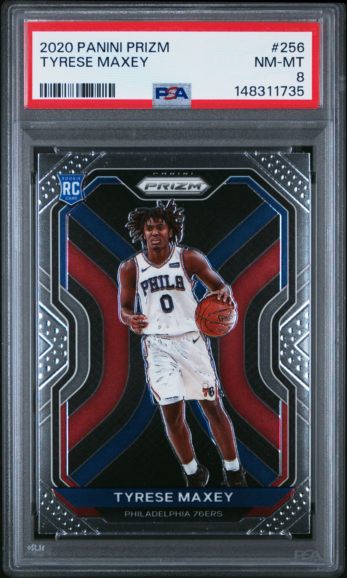 2020 Panini Prizm Tyrese Maxey #256 Nm-Mt 8 front