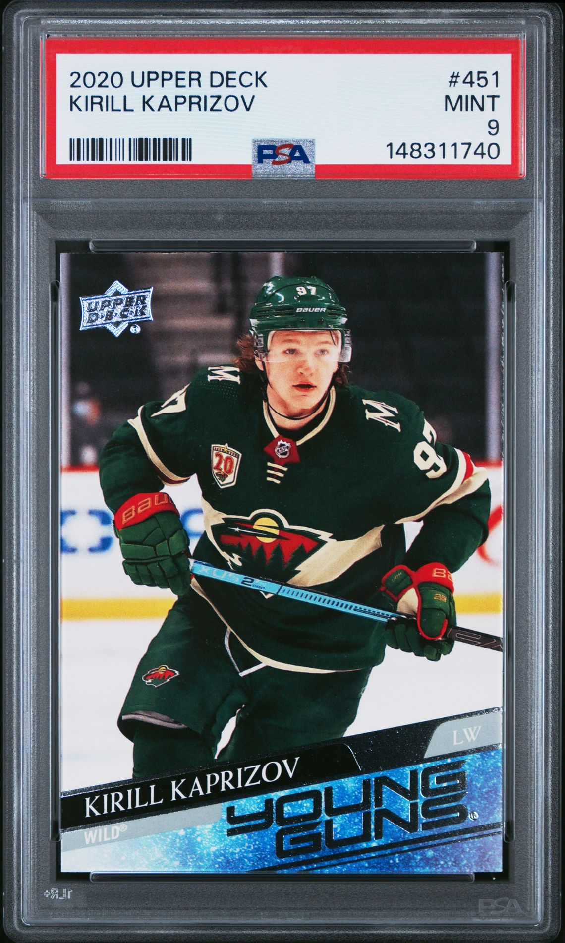 2020 Upper Deck Kirill Kaprizov #451 Mint 9 front