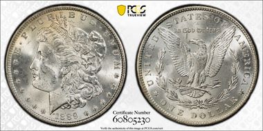 1889 $1 VAM 19A, Bar Wing MS64