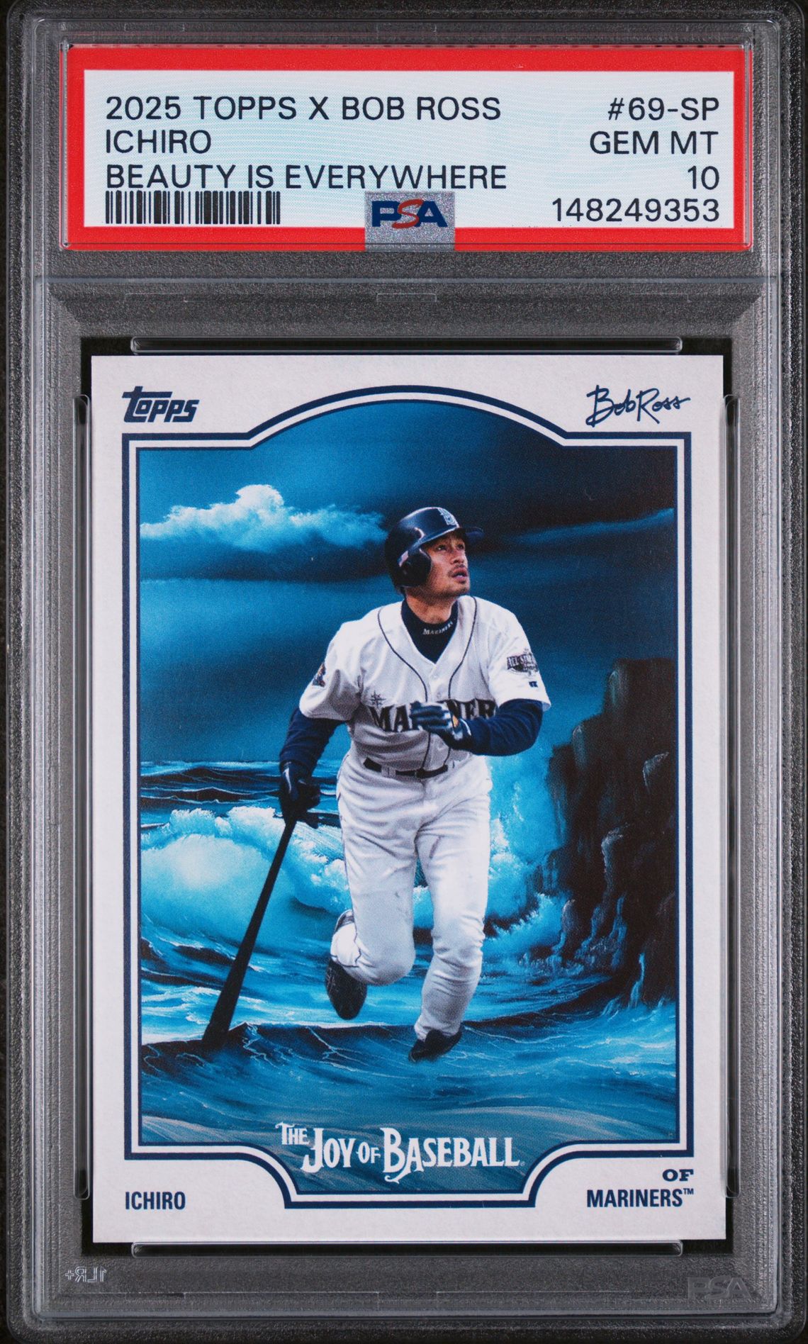 2025 Topps TOPPS X BOB ROSS THE JOY OF BASEBALL BEAUTY IS EVERYWHERE #69-SP Ichiro front