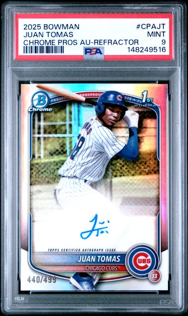 2025 Bowman Bowman Chrome Refractor #CPAJT Juan Tomas front