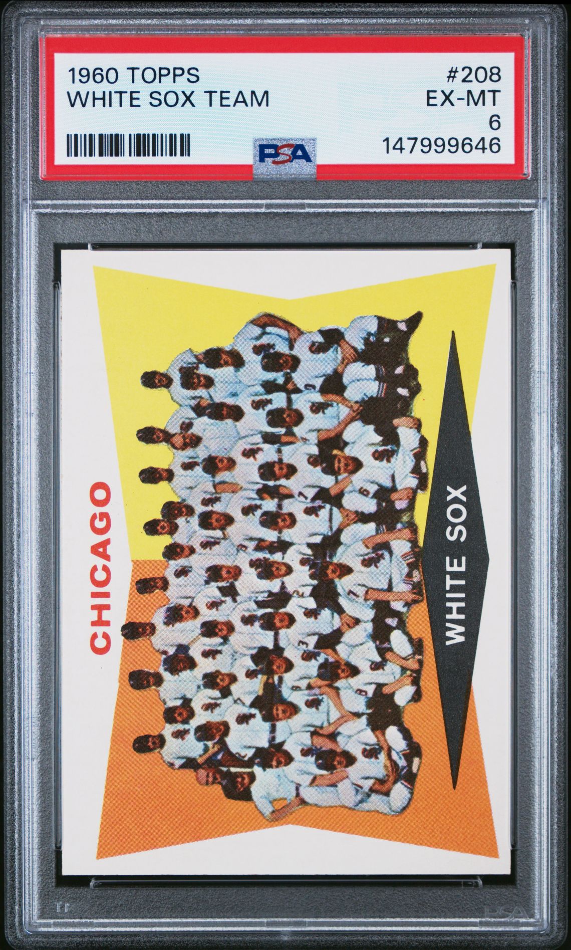 1960 Topps TOPPS White #208 White Sox Team front