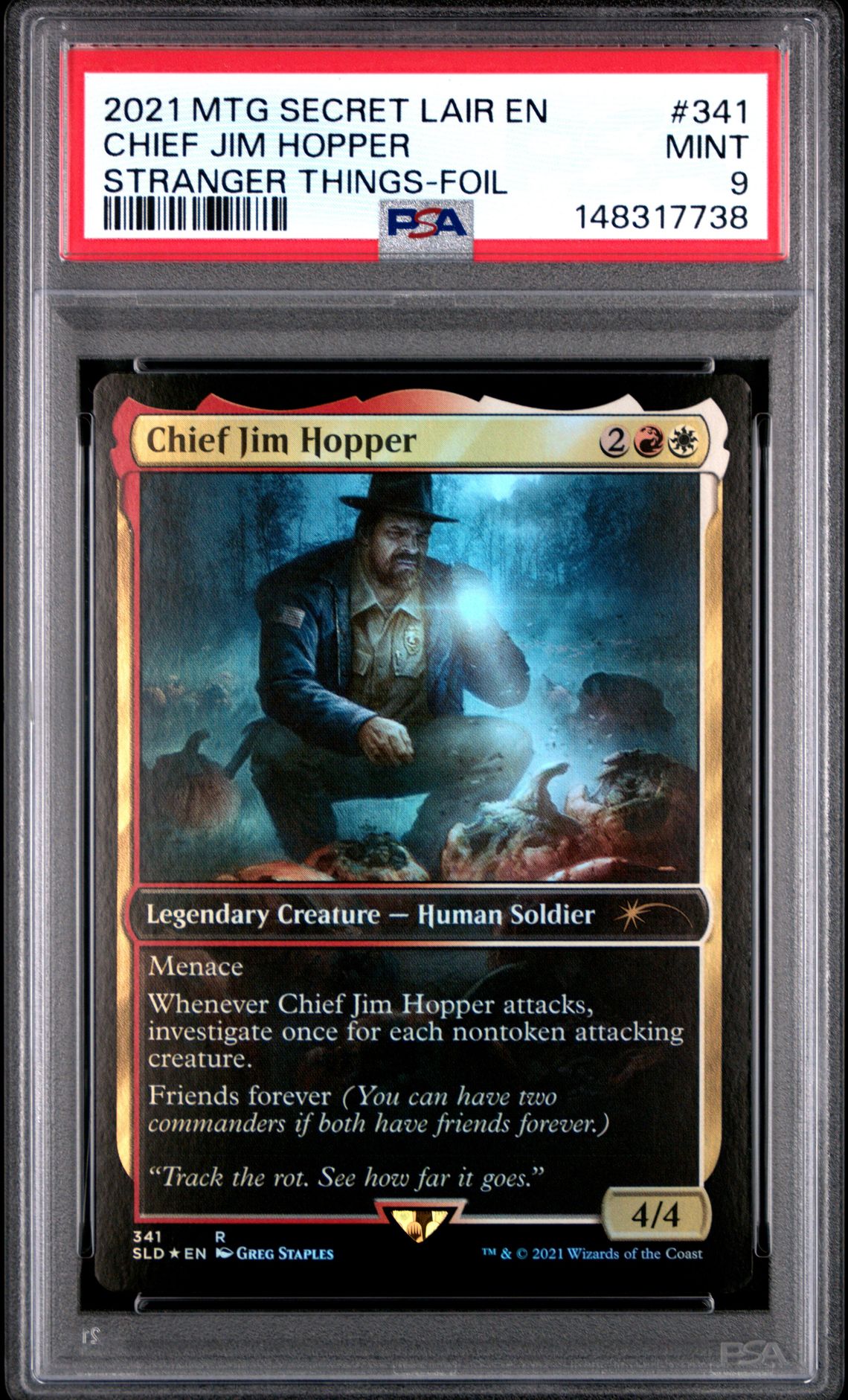 2021 MTG MAGIC THE GATHERING SECRET LAIR DROP STRANGER THINGS-FOIL #341 Chief Jim Hopper front