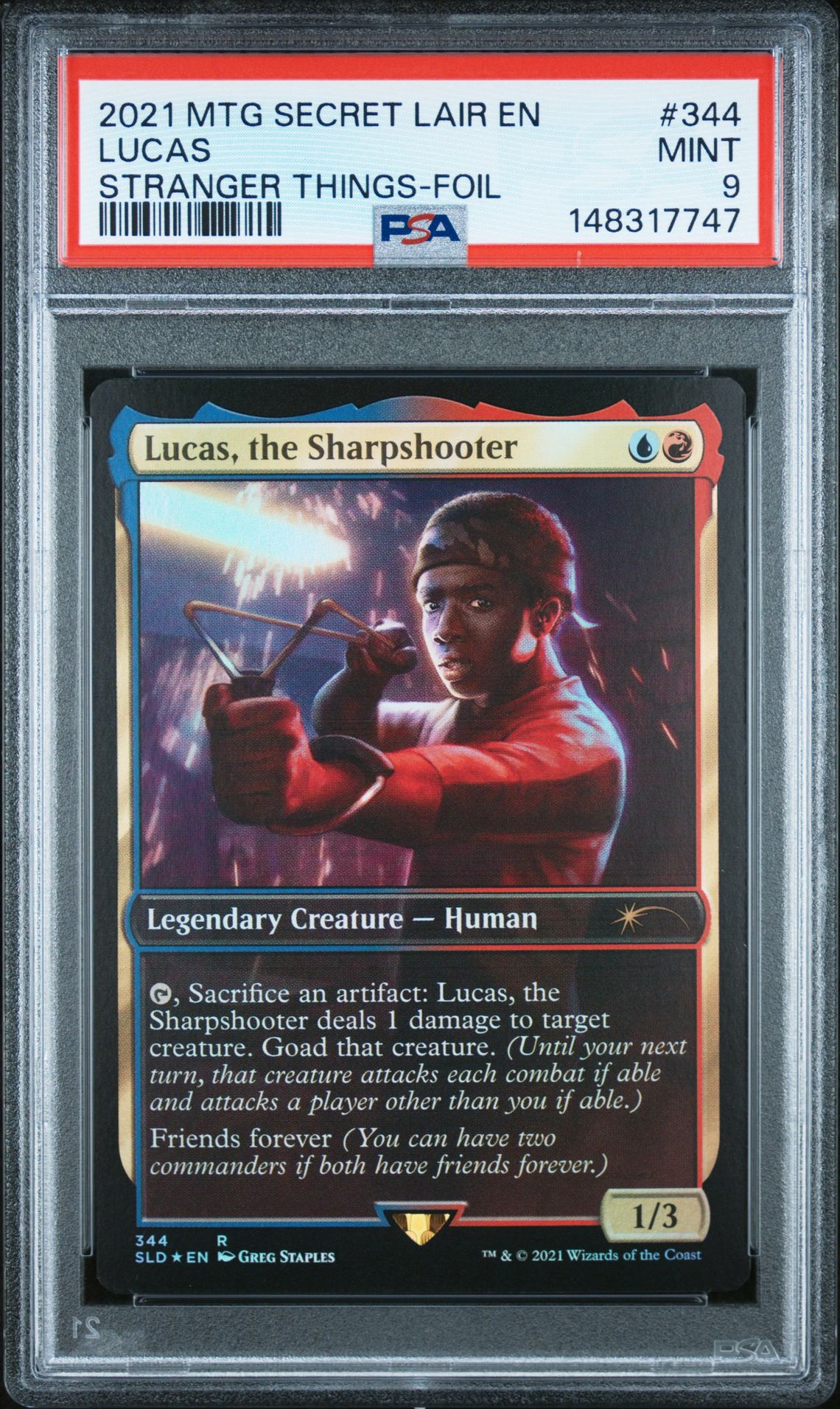 2021 MTG MAGIC THE GATHERING SECRET LAIR DROP STRANGER THINGS-FOIL #344 Lucas front