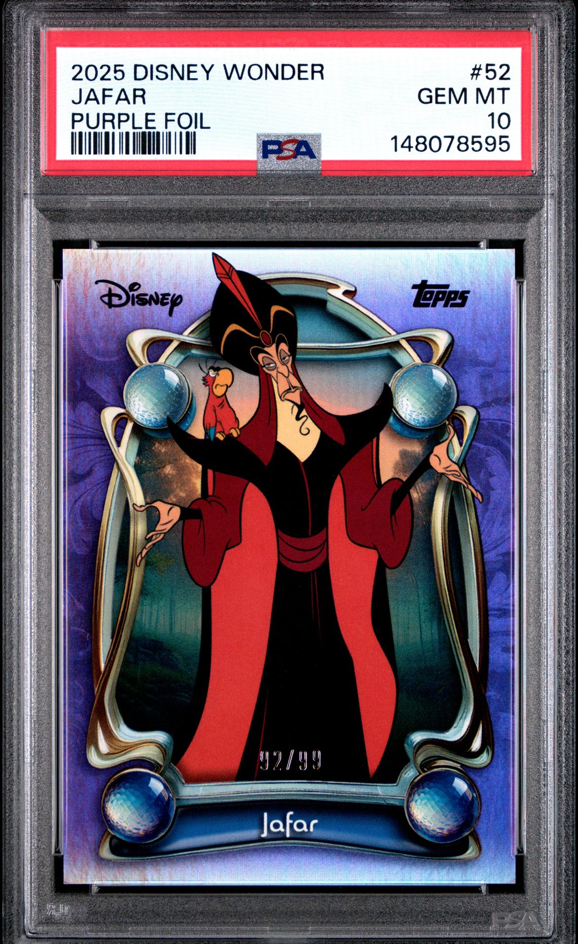 2025 Disney TOPPS DISNEY WONDER Purple #52 Jafar front
