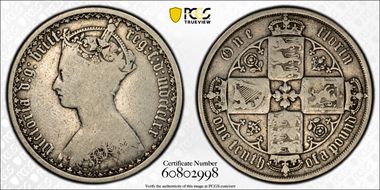 1870 Florin ESC-2871 S-3893 m / inverted m in date VG10