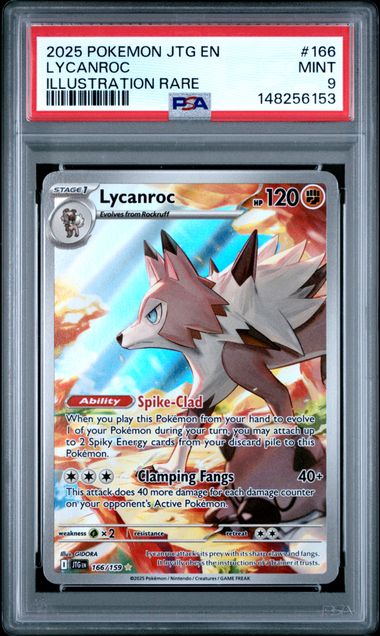 2025 Pokemon Journey Together Illustration Rare #166 Lycanroc front
