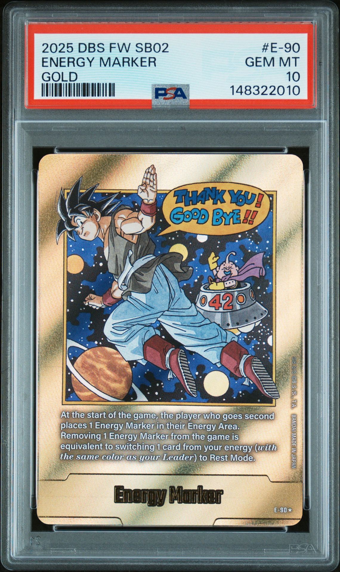2025 Dragon Ball DRAGON BALL SUPER CARD GAME FUSION WORLD MANGA BOOSTER 02 GOLD #E-90 Energy Marker front