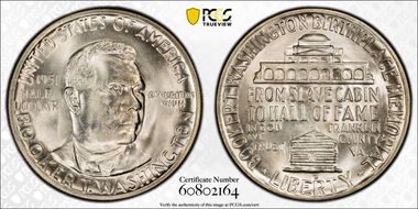 1951-D 50C Booker T. Washington MS66