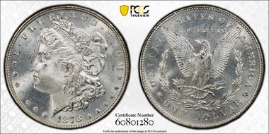 1878 7/8TF $1 Weak MS64