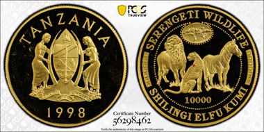 1998 10000 S Serengeti Wildlife PR67DCAM