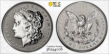 2025-S $1 Morgan Dollar Rev PR Two-Coin Reverse Proof Set PR70