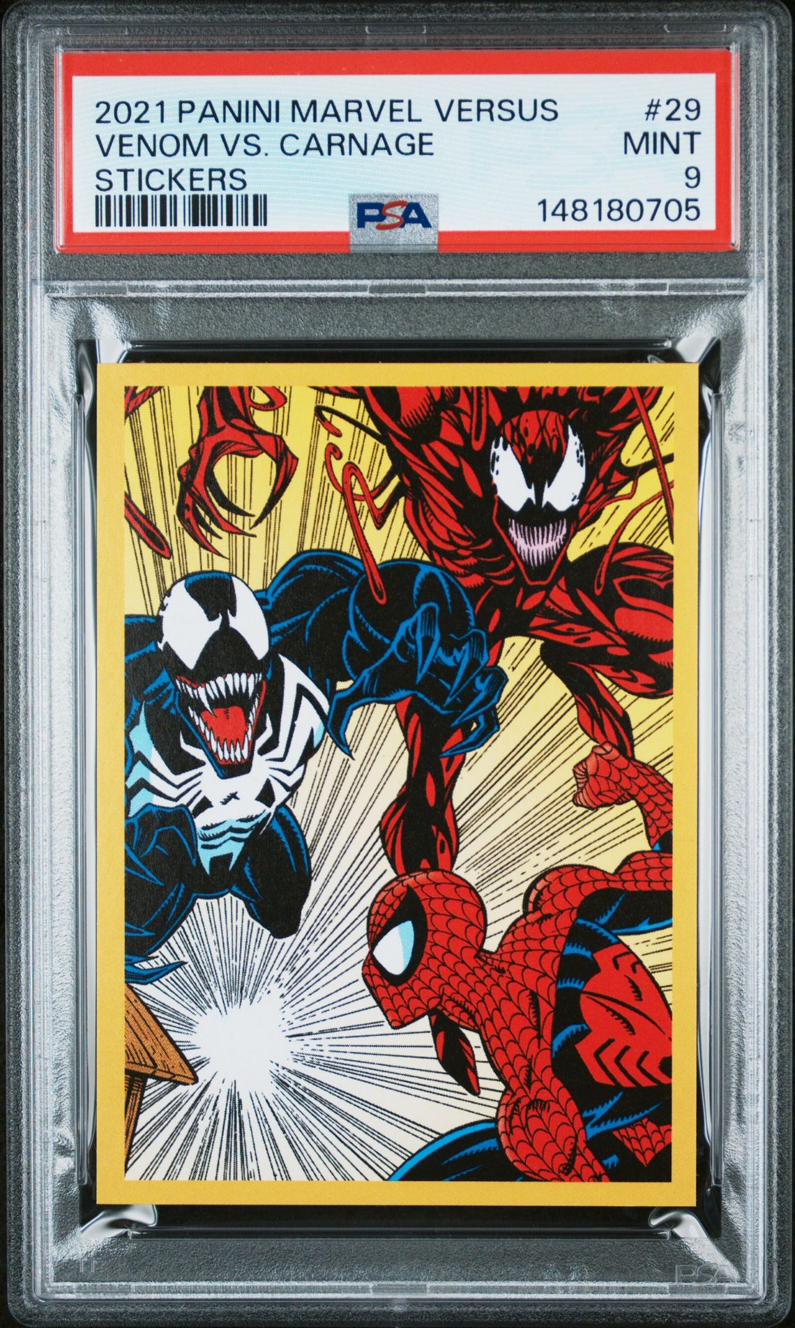 2021 Panini PANINI MARVEL VERSUS STICKERS #29 Venom Vs. Carnage front