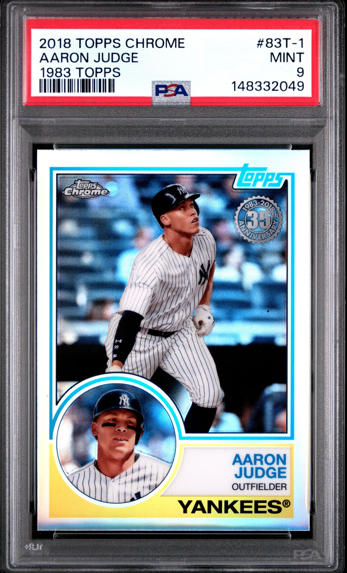 2018 Topps TOPPS CHROME 1983 TOPPS #83T-1 Aaron Judge front