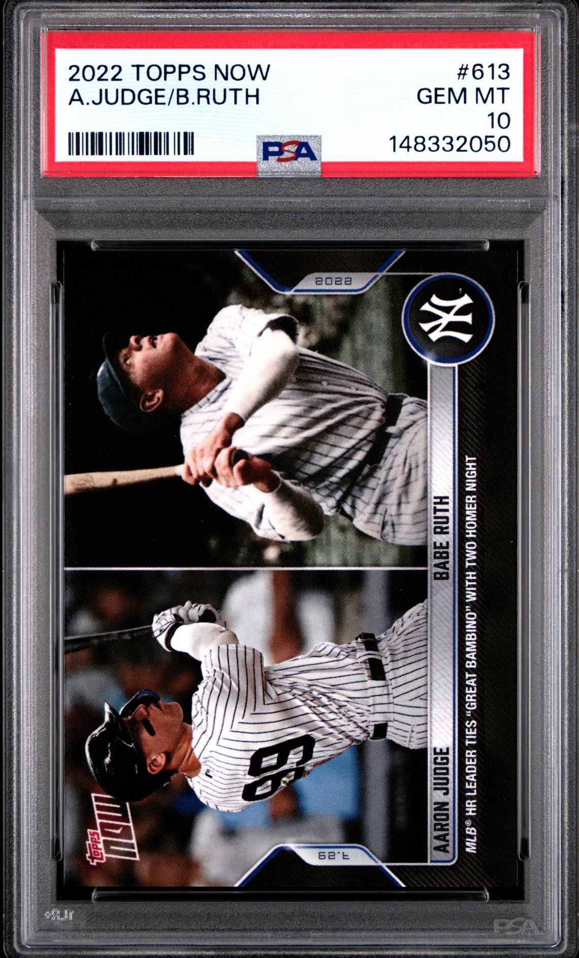 2022 Topps Now TOPPS NOW #613 A.Judge/B.Ruth front