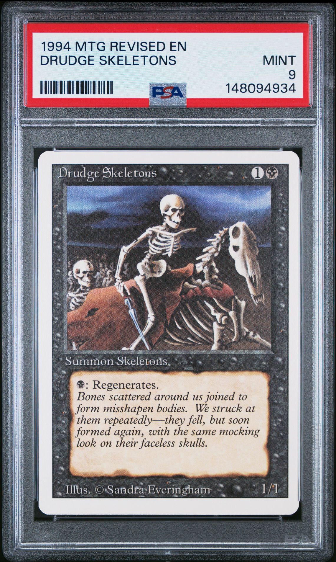 1994 MTG MAGIC THE GATHERING REVISED EDITION Drudge Skeletons front