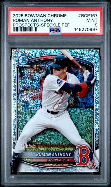 2025 Bowman BOWMAN CHROME PROSPECTS SPECKLE REF #BCP167 Roman Anthony front