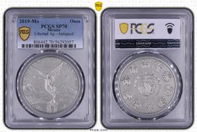 2019-Mo Onza Libertad Ag - Antiqued SP70