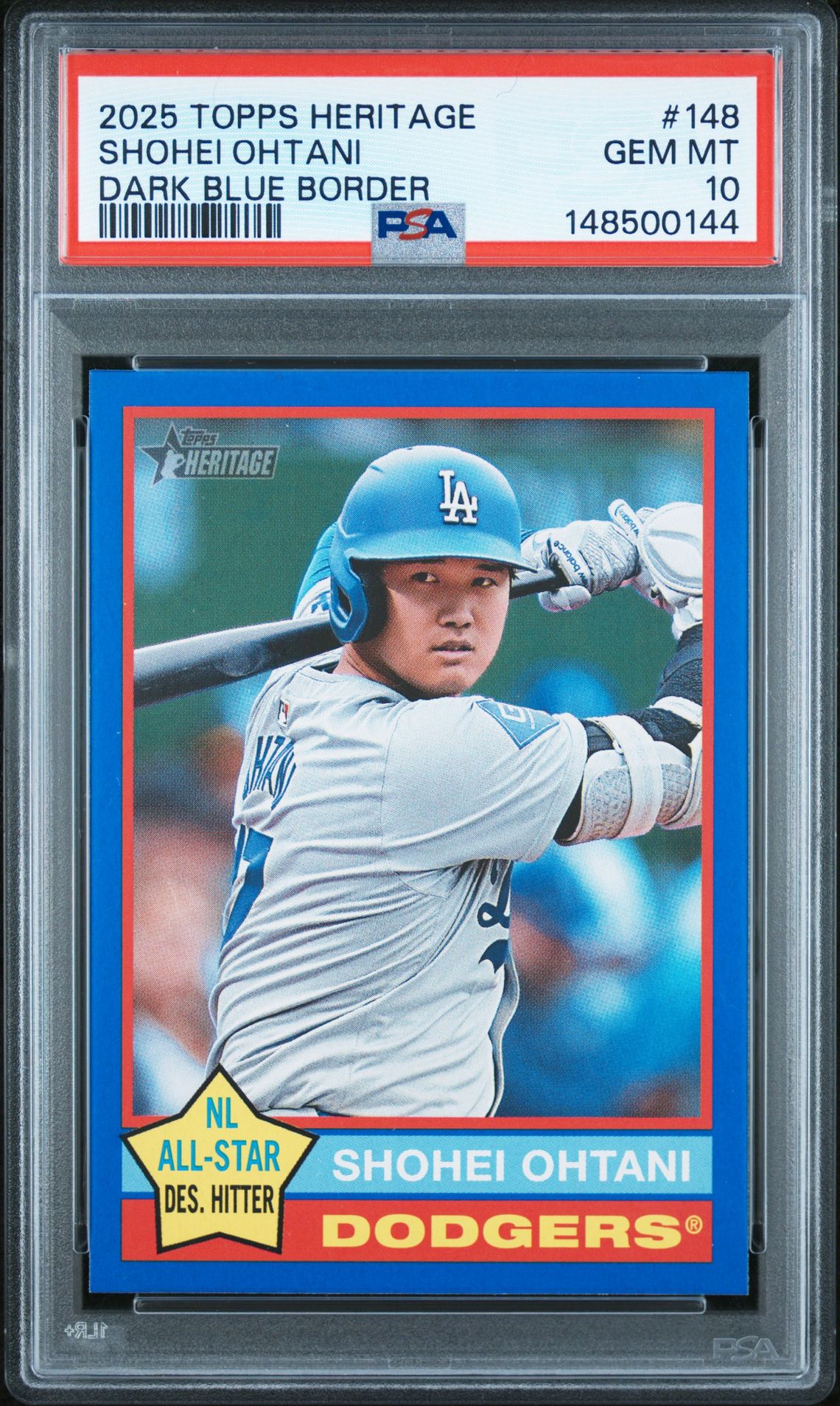 2025 Topps TOPPS HERITAGE DARK BLUE BORDER #148 Shohei Ohtani front