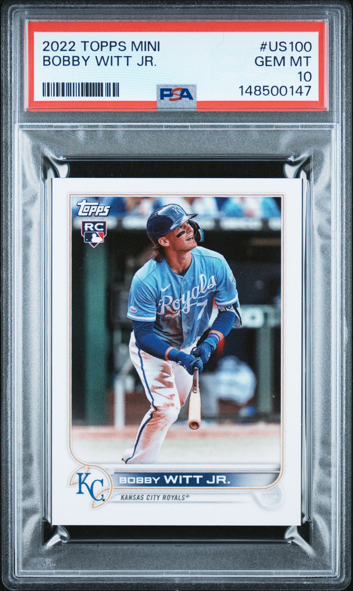 2022 Topps TOPPS MINI #US100 Bobby Witt Jr. front