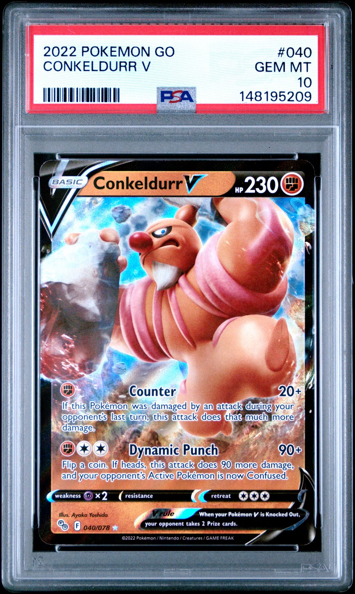 2022 Pokemon POKEMON GO #040 Conkeldurr V front