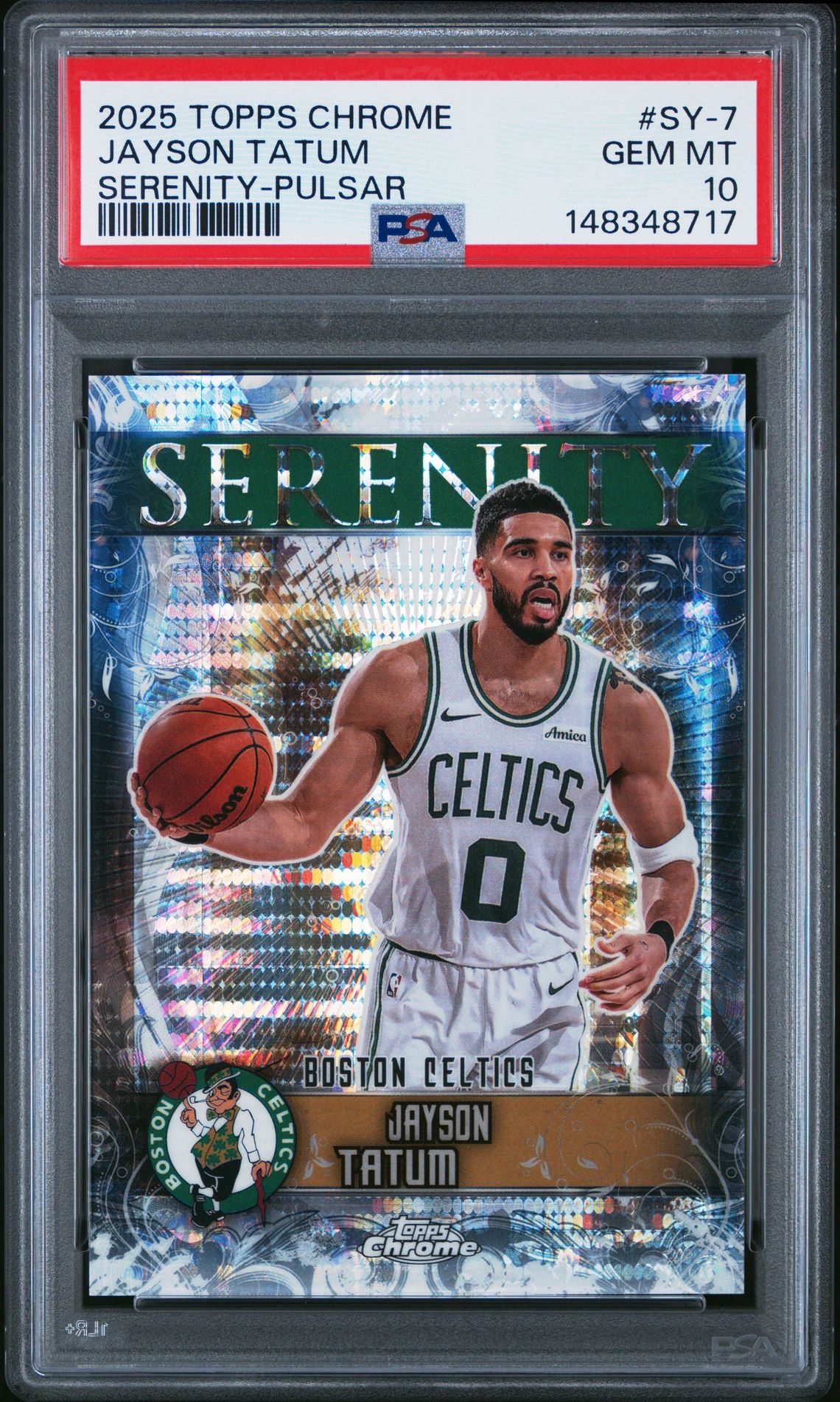 2025 Topps TOPPS CHROME SERENITY PULSAR #SY-7 Jayson Tatum front