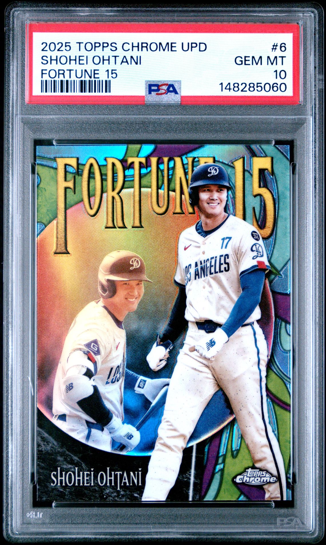 2025 Topps TOPPS CHROME UPDATE FORTUNE 15 #6 Shohei Ohtani front