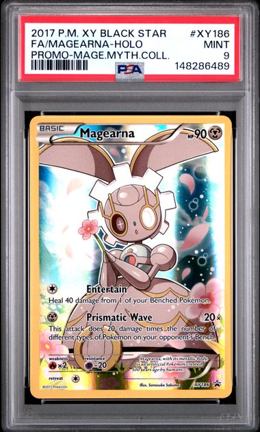 2017 POKEMON XY BLACK STAR PROMO #XY186 FA/MAGEARNA-HOLO PROMO-MAGE.MYTH.COLL. (PSA 9) (PSA 9) – 148286489