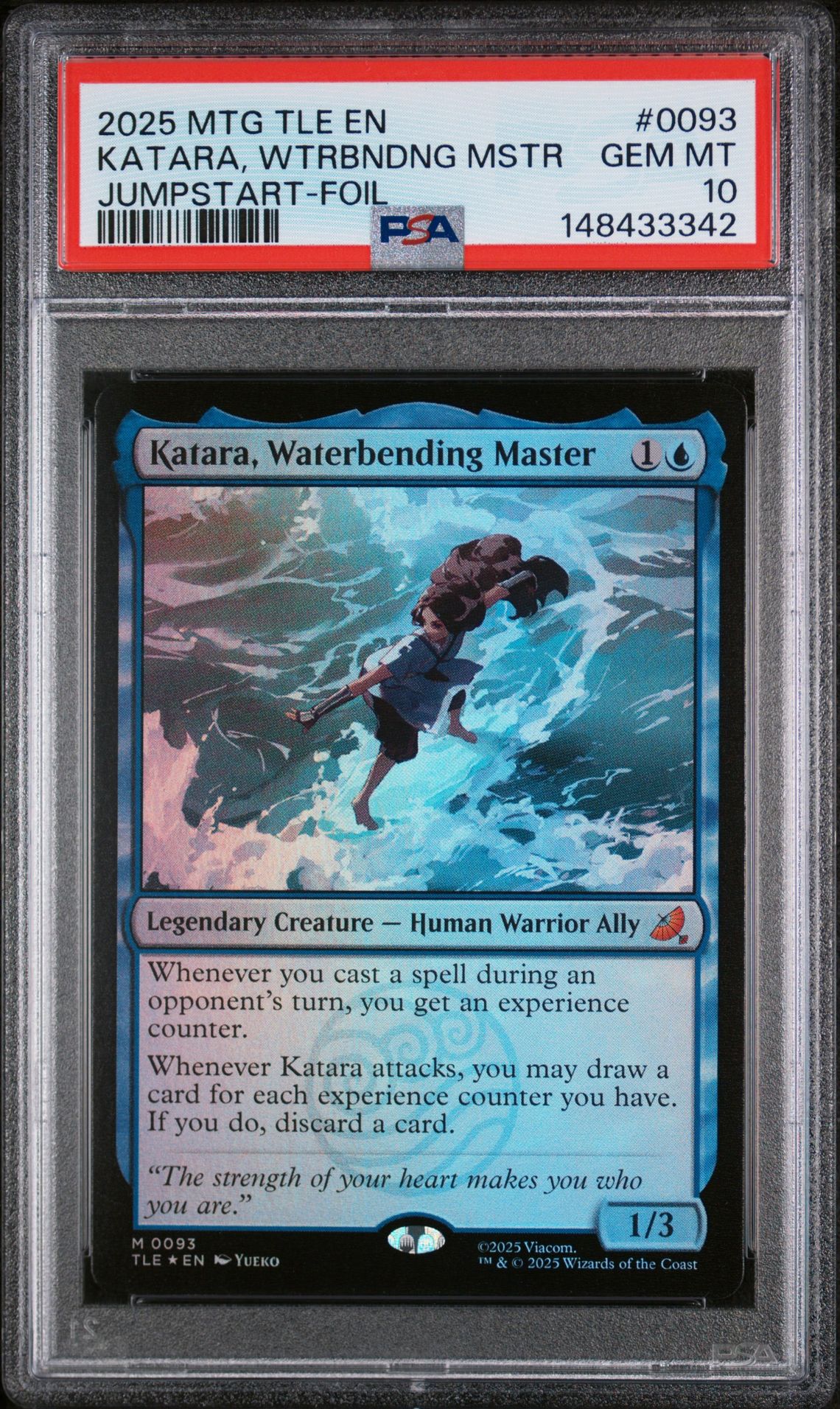 2025 MTG MAGIC THE GATHERING AVATAR: THE LAST AIRBENDER ETERNAL JUMPSTART-FOIL #0093 Katara, Wtrbndng Mstr front