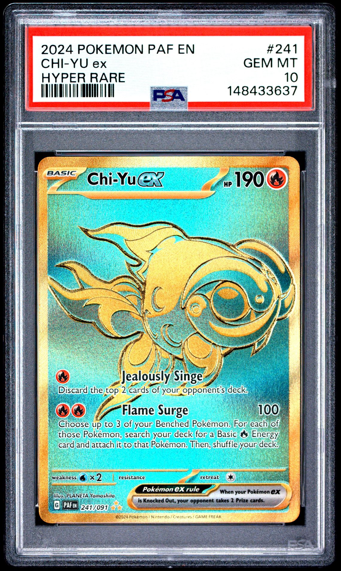 2024 Pokemon POKEMON PAF EN-PALDEAN FATES Hyper #241 Chi-Yu Ex front
