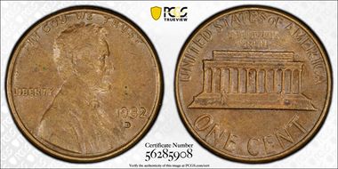 1982-D 1C Bronze AU53BN