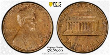 1982-D 1C Bronze AU53BN