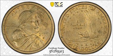 2000-P SAC$1 AU58