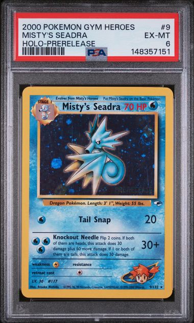 2000 Pokemon Gym Heroes Holo #9 Misty front
