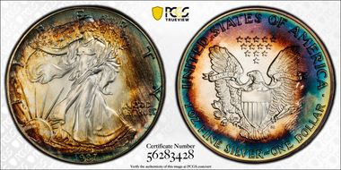 1987 $1 Silver Eagle MS67