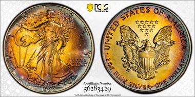 1988 $1 Silver Eagle MS67