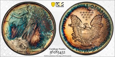 1991 $1 Silver Eagle MS67